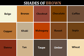 W R I T E W O R L D Brown Color Names Pantone Color