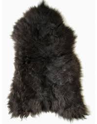 black brown icelandic sheepskin rug