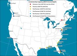 Channel Depth At Major North American Container Ports The