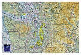 Aeronautical Raised Relief Map Of Seattle Washington And