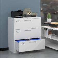 mlezan 3 drawer lateral cabinet white