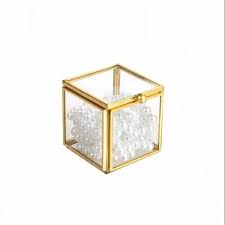 Jewelry Box Decorative Glass Metal Lace