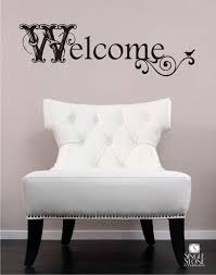 Welcome Wall Decal Vintage Sign Vinyl