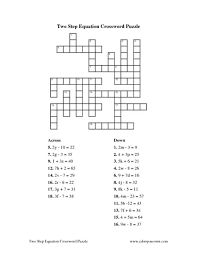 Interactive Math Crossword Puzzles