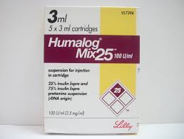 humalog mix 25 100 iu ml 5 cartridges