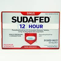 sudafed 12 hour dosage rx info uses