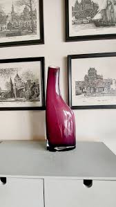 Ikea Vintage Purple Blown Glass Vase