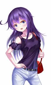 Since i've never been this kind of hair colour before, i wanted to create. Anime Girl Purple Hair Casual 1280x2120 Wallpaper Teahub Io
