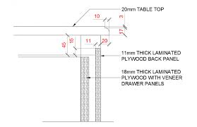 Plywood Panel Section Detail In Dwg
