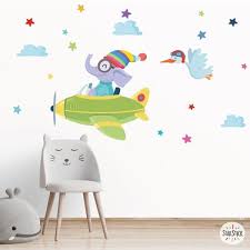 Children S Wall Stickers Airplane With