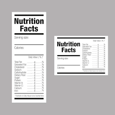 nutrition facts label vector stock