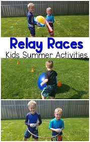 In a relay, every kid is a part of a team. Relay Races For Kids Pink Oatmeal