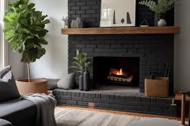 20 Black Brick Fireplace Designs