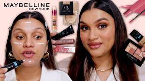 using a full face of maybelline makeup