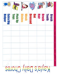 Kaylas 3 Years Old New Chore Chart The Stickers For Each