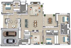 4 Bedroom Home With Large Kitchen Island gambar png