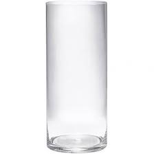 40cm x 18cm clear glass cylinder vase