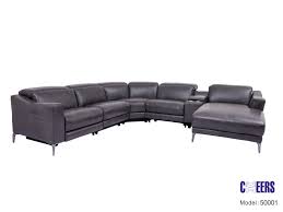 cheers genuine leather sectional