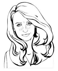 Face coloring pages for makeup. Girl Portrait Pretty Girl Realistic Girl Coloring Pages Novocom Top