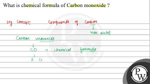 chemical formula of carbon monoxide
