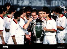 AC Milan Team with Silvio Berlusconi celebrate with the cup Stock Photo -  Alamy