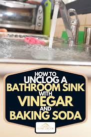 bathroom sink with vinegar and baking soda