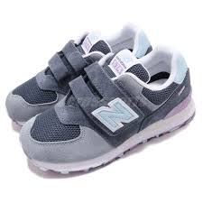 Details About New Balance Yv574uja W Wide Grey Blue Purple White Kid Preschool Shoes Yv574ujaw