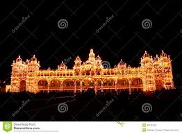 Mysore Palace Light Show Stock Image Image Of Night 45135429