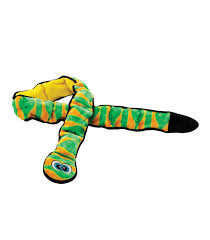green dog squeaker toy