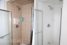 The tiling in the shower was extensive and must have been back breaking work. Yes You Really Can Paint Tiles Rust Oleum Tile Transformations Kit Pink Little Notebookpink Little Notebook