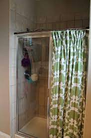Decorate Shower Doors With Curtains