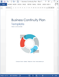 business continuity templates ms