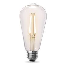 60 Watt Equivalent Soft White St19 Clear Filament Led Feit Electric