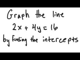 Line Graph The Line 2x 4y 16