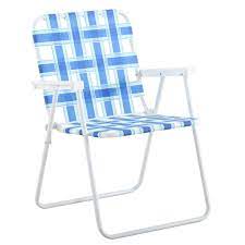 blue folding beach chair