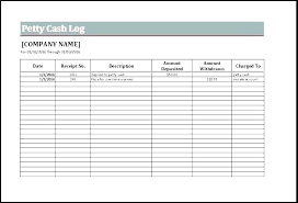 Petty Cash Register Log Form Daily Template Sales Printable