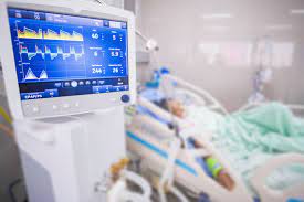 Ventilator monitor ,given oxygen by intubation tube to patient, setting in ICU/Emergency room Stock Photo | Adobe Stock