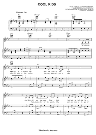 As twinkle twinkle little star is usually one of the first songs a small child will sing, it makes a great choice as one of the first easy piano pieces. Cool Kids Piano Sheet Music Echosmith Sheetmusic Free Com