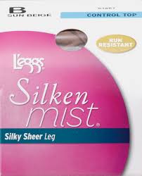 Leggs Silken Mist Size Q Control Top Silky Sheer Leg Jet