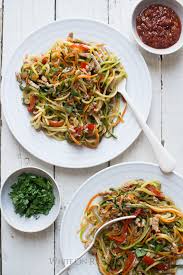 zucchini noodle chow mein recipe with