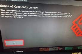 notice of xbox enforcement this account
