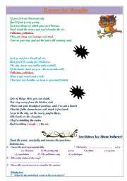 a poem for thought esl worksheet by