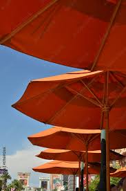 Umbrellas Of Restaurant Outdoor Patio