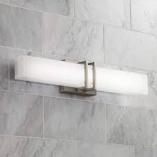 Possini Euro Exeter 24 W Nickel Led Bathroom Vanity Light 5t767 Lamps Plus