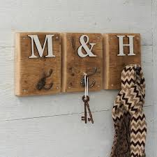 Rustic Wooden Letter Hook Industrial