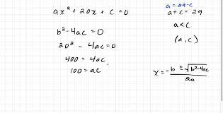 Solved The Quadratic Equation Ax 20x