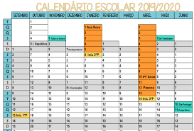 Calendário 2012 contempla o início das atividades escolares para os professores; Professores Lusos Calendario Escolar 2019 2020 Para Edicao E Impressao