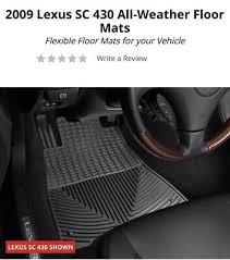 lexus sc430 front floor mats weather