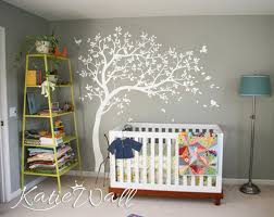 White Tree Wall Decals Nursery Large