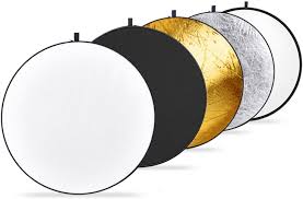 Amazon Com Neewer 43 Inch 110 Centimeter Light Reflector 5 In 1 Collapsible Multi Disc With Bag Translucent Silver Gold White And Black For Studio Photography Lighting And Outdoor Lighting Photographic Lighting Reflectors